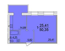 1-кімнатна 50.35 м² в ЖК Європейський квартал від 9 520 грн/м², Вінниця