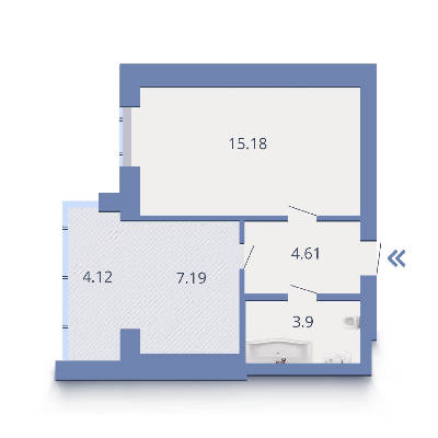 1-комнатная 36.04 м² в ЖК Есенин от 13 500 грн/м², г. Ирпень