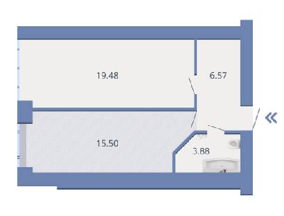 1-кімнатна 45.43 м² в ЖК Єсенін 2 від 14 000 грн/м², м. Ірпінь