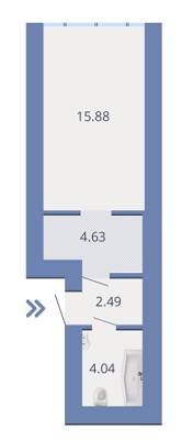 1-комнатная 27.04 м² в ЖК Есенин 2 от 14 000 грн/м², г. Ирпень