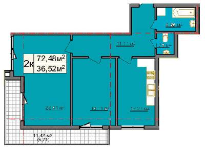 2-комнатная 72.48 м² в КД GENEVA от 18 500 грн/м², Львов