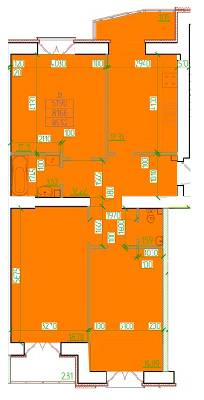 3-комнатная 85.52 м² в ЖК Кадетский от застройщика, Полтава