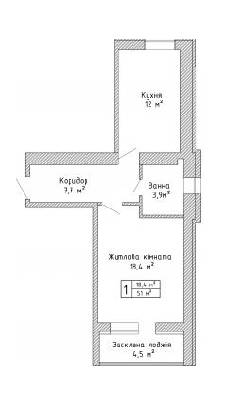 1-комнатная 51 м² в ЖК Ковельская Голландия от застройщика, г. Ковель