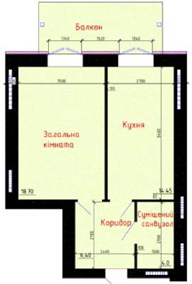 1-кімнатна 43.55 м² в ЖК на вул. 4-а Продольна, 12Б від 8 800 грн/м², Суми