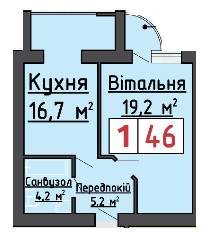 Однокімнатні в ЖК на вул. 40-річчя Перемоги, 4