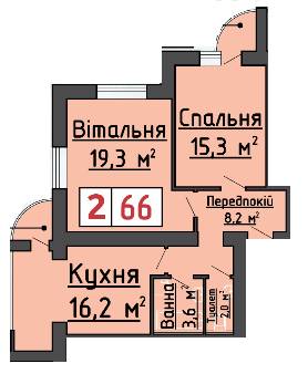 2-комнатная 66 м² в ЖК на ул. 40-летия Победы, 4 от 12 500 грн/м², г. Ковель
