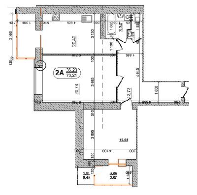 2-кімнатна 78.21 м² в ЖК на вул. 600-річчя від 16 500 грн/м², Вінниця