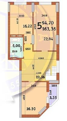 5+ комнат 163.36 м² в ЖК Драгоманова от 19 515 грн/м², Киев