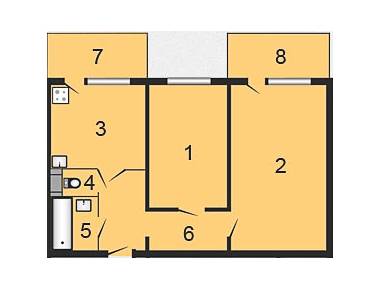 2-кімнатна 56.81 м² в ЖК на вул. Жовтнева, 34Б від забудовника, м. Вишневе