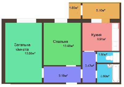 Двокімнатні в ЖК на вул. Параджанова, 1