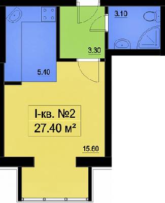 1-комнатная 27.4 м² в ЖК на ул. Мечникова, 116 от застройщика, г. Ирпень