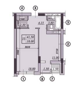 1-кімнатна 41.5 м² в ЖК на вул. Підвисоцького, 4В від забудовника, Київ