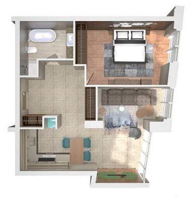 1-комнатная 57.86 м² в ЖК Панорама от 19 400 грн/м², Днепр