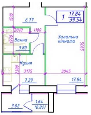 1-комнатная 39.54 м² в ЖК по просп. Лушпы, 2/1 от застройщика, Сумы