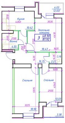 3-комнатная 81.92 м² в ЖК по просп. Лушпы, 2/1 от застройщика, Сумы