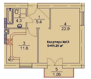1-кімнатна 45.25 м² в ЖК Підгір`я від 12 450 грн/м², м. Трускавець