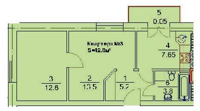 2-комнатная 42.8 м² в ЖК Підгір`я от 14 440 грн/м², г. Трускавец