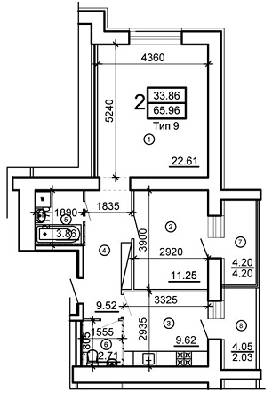 2-комнатная 65.96 м² в ЖМ Подолье от 14 990 грн/м², Винница