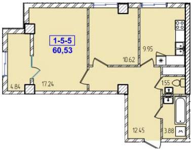 2-комнатная 60.53 м² в ЖК Сорок первая жемчужина от 16 650 грн/м², Одесса