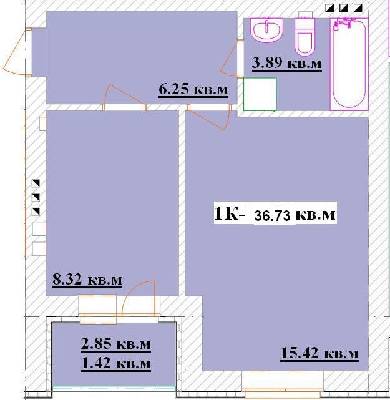 1-комнатная 36.73 м² в ЖК Сосновый бор от 10 800 грн/м², г. Ирпень