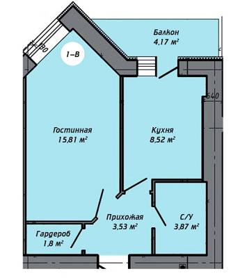 1-комнатная 34.83 м² в ЖК Столичный квартал от застройщика, г. Ирпень