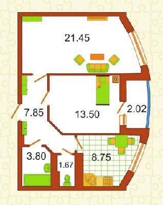 2-кімнатна 58.03 м² в ЖК Сяйво від 28 000 грн/м², м. Ірпінь