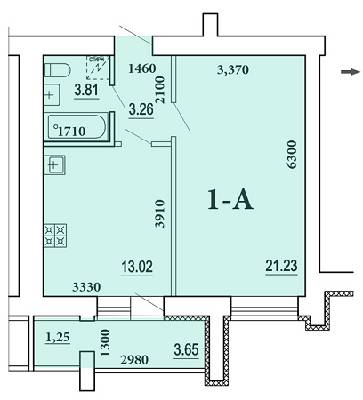 1-кімнатна 44.98 м² в ЖК Чабани від 15 000 грн/м², смт Чабани