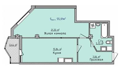 1-кімнатна 55 м² в ЖК Aqua Marine від 17 120 грн/м², Одеса