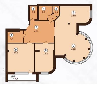 3-комнатная 152.95 м² в ЖК Borispol DeLuxe от застройщика, г. Борисполь