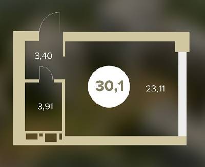 1-кімнатна 30.19 м² в ЖК Chehov Парк Квартал від 13 000 грн/м², м. Ірпінь