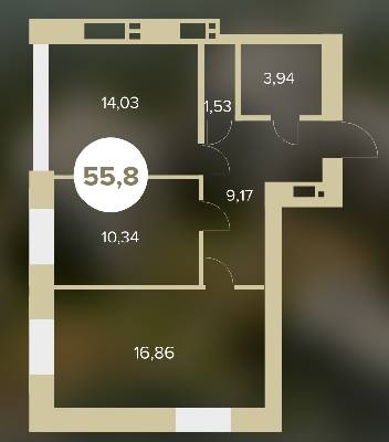 2-кімнатна 55.87 м² в ЖК Chehov Парк Квартал від забудовника, м. Ірпінь