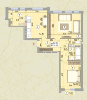 2-комнатная 62.53 м² в ЖК Forest Park от 22 000 грн/м², Киев