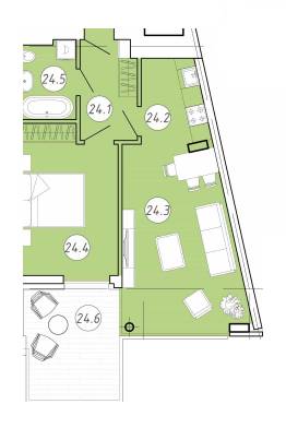 1-кімнатна 52.75 м² в ЖК Forum Apartments від 39 550 грн/м², Львів