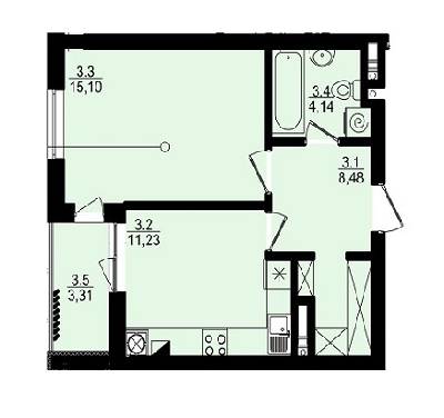 1-комнатная 42.45 м² в ЖК Globus Panorama от 16 500 грн/м², Львов