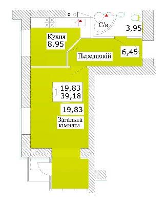1-кімнатна 39.18 м² в ЖК Теплий стан від забудовника, м. Ірпінь