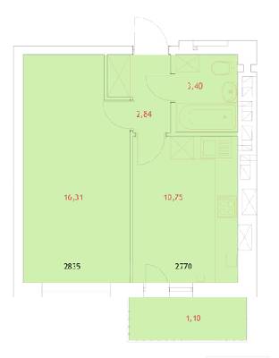 1-кімнатна 34.4 м² в ЖК Green Yard від 12 500 грн/м², м. Ірпінь
