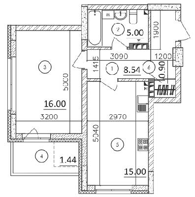 1-комнатная 46.88 м² в ЖК Karaway Tower от 27 000 грн/м², Киев