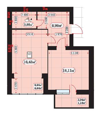 1-комнатная 51.02 м² в ЖК MunHausen от застройщика, г. Ирпень