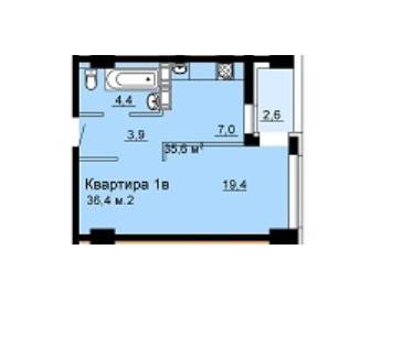 1-комнатная 36.4 м² в ЖК SkyCity от 13 000 грн/м², Днепр
