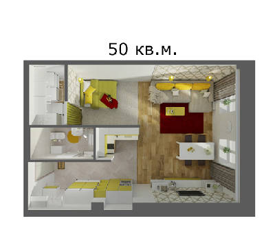 1-кімнатна 50 м² в ЖК Smart House від 38 890 грн/м², Київ