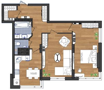 2-комнатная 72.1 м² в ЖК SunCity от 18 070 грн/м², Одесса