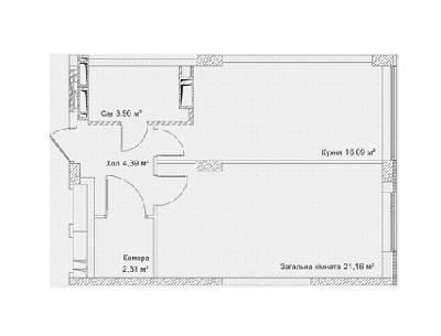 1-комнатная 48.7 м² в ЖК Синергия 3 от 19 000 грн/м², г. Ирпень