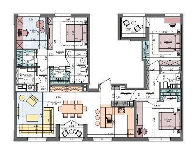 3-кімнатна 129.4 м² в ЖК Файна Таун від 31 200 грн/м², Київ