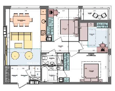 3-комнатная 83.1 м² в ЖК Файна Таун от 31 200 грн/м², Киев