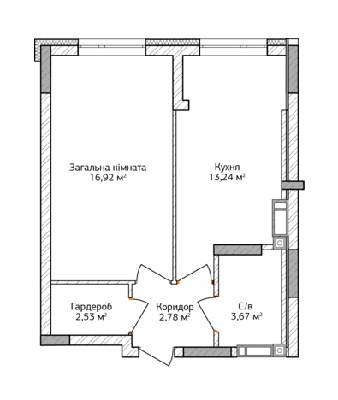 1-комнатная 39.14 м² в ЖК City Park от 17 700 грн/м², г. Ирпень