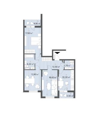 3-комнатная 89.4 м² в ЖК Лебединый от 32 927 грн/м², Киев