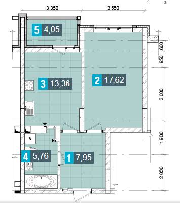 1-кімнатна 48.74 м² в ЖК Деміївка від 32 600 грн/м², Київ