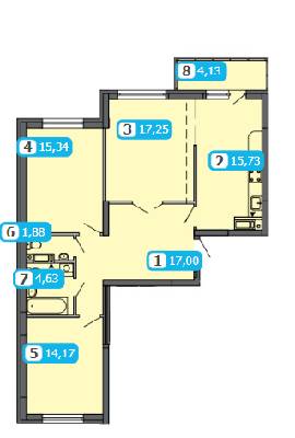 3-кімнатна 90.13 м² в ЖК Паркові озера від 22 572 грн/м², Київ