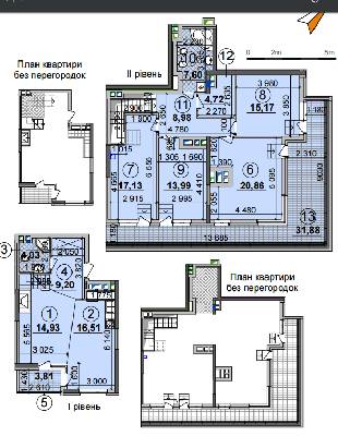 Двухуровневая 144.59 м² в ЖК Seven от 28 500 грн/м², Киев