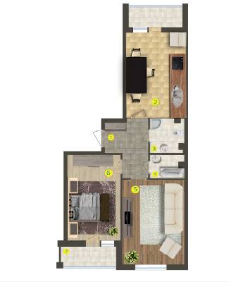 2-комнатная 75.7 м² в ЖК Сан Сити от застройщика, с. Петропавловская Борщаговка